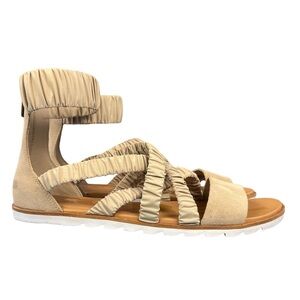 Sorel Ella II Ankle Stap Light Taupe Sandals Womens Size‎ 12